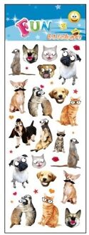 Stickervel dieren funny - Stickers Multikleur