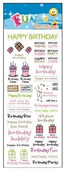 Stickervel happy birthday - Stickers Multikleur