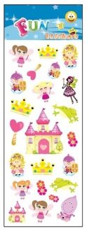 Stickervel prinsessen/feeen - Stickers Multikleur