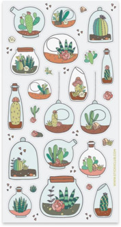 Stickervel - Succulents in Bottles