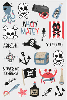 Stickervel Tattoos Pirate Party Multikleur - Print