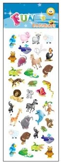 Stickervelletje vrolijke dieren Multi