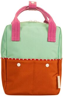 Sticky Lemon Better Together Colourblocking Backpack Small towel green gravel orange schooltas kind Multicolor - H 26 x B 20 x D 13 cm