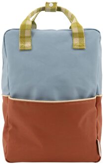 Sticky Lemon Colourblocking Backpack Large blueberry willow brown pear green schooltas kind Multicolor - H 38 x B 27 x D 13 cm