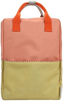 Sticky Lemon Large Backpack Colourblocking Wonders coral pink-reed green Multicolor - H 38 x B 27 x D 13 cm