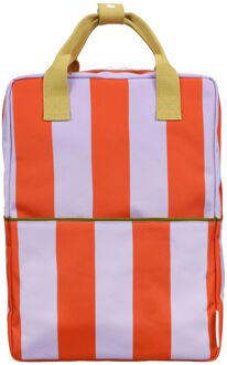 Sticky Lemon Lemon Tree Kinderrugzak - Strepen - Large campfire orange - dewy lilac schooltas kind Multicolor - H 38 x B 27 x D 13 cm