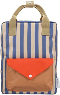 Sticky Lemon Medium Backpack Envelope Wonders stripes blue whale-sandy yellow Multicolor - H 32 x B 23,5 x D 13 cm