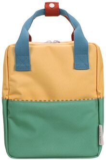 Sticky Lemon Small Backpack Colourblocking Wonders sandy yellow-aquatic green Multicolor - H 26 x B 20 x D 13 cm