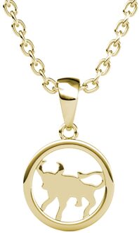 Stier Zodiac hangers - Goud en kristal - maat