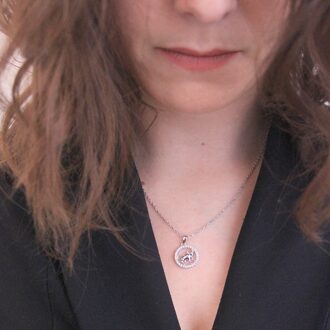 Stier Zodiac Hangers - Zilver en Kristal - maat