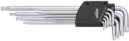 Stiftsleutelset TX, extra lang met kogelkop 9-dlg.