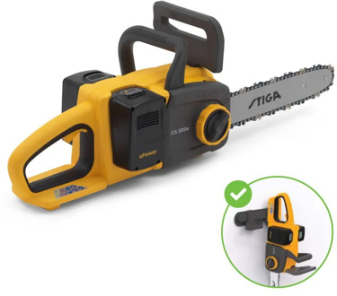 Stiga CS 300e | Accu Kettingzaag | 3 serie | 1,0 kW | inductie | 30 cm | 15 m/sec | exclusief accu/lader, incl docking station - 273400001/ST1