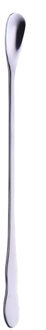 Stijl 1Pc Rvs Koffie Lepel Met Lange Steel Kleurrijke Koffie Scoops Dessert Thee Lepel Gevulde Keuken Gadget tool 200mm sillver