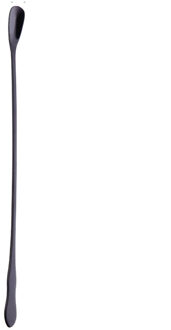 Stijl 1Pc Rvs Koffie Lepel Met Lange Steel Kleurrijke Koffie Scoops Dessert Thee Lepel Gevulde Keuken Gadget tool 260mm zwart