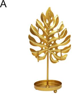 Stijl Bladvorm Ijzer Sieraden Display Rack Stand Oorbellen Ketting Armband Organisator Opslag Houders Desktop Decor