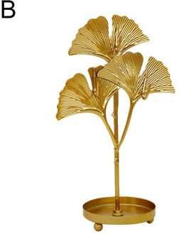 Stijl Bladvorm Ijzer Sieraden Display Rack Stand Oorbellen Ketting Armband Organisator Opslag Houders Desktop Decor