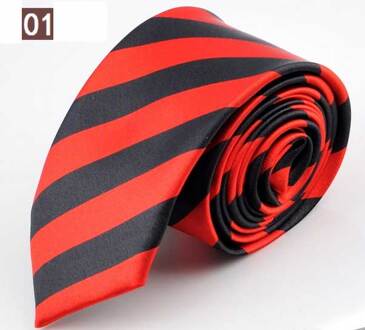 STIJL Blauw Rood Groen Wit Geel Zwart Stripe Man's Classic Rayon Polyester Zaken Wedding Party Mannen Mode stropdas 01