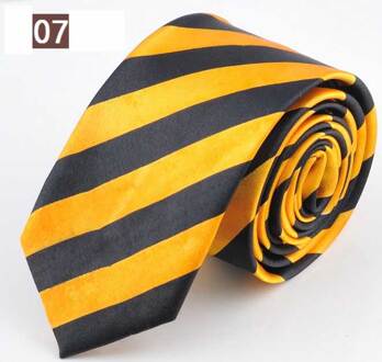 STIJL Blauw Rood Groen Wit Geel Zwart Stripe Man's Classic Rayon Polyester Zaken Wedding Party Mannen Mode stropdas 07