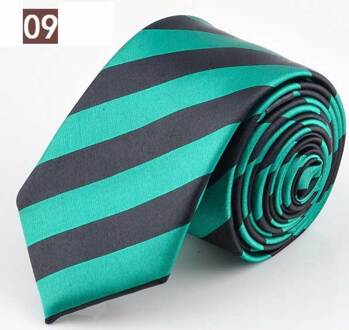 STIJL Blauw Rood Groen Wit Geel Zwart Stripe Man's Classic Rayon Polyester Zaken Wedding Party Mannen Mode stropdas 09