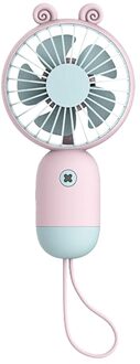 Stijl Halter Fan Mini Draagbare Vouwen Kleine Ventilator Opladen Draagbare Usb Opladen Handheld Elektrische Langdurige Fan 16p3 Roze
