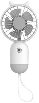 Stijl Halter Fan Mini Draagbare Vouwen Kleine Ventilator Opladen Draagbare Usb Opladen Handheld Elektrische Langdurige Fan 16p3 wit