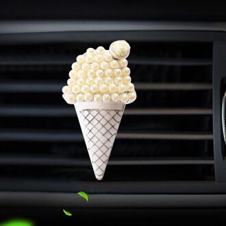 Stijl Ijs Auto Luchtverfrisser Parfum Ornament Auto Geur Aromatherapie Clip Auto Accessoires Interieur Decoratie wit