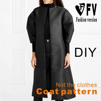 Stijl Jas Jas Patroon Vrouwen Kleding Creatieve Gevoel Kleding Windjack Snijden Tekeningen BFY-266 Size 5XL