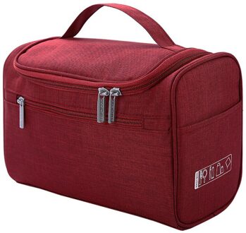 Stijl Mode Dames Oxford Grote Capaciteit Waszak Dame Draagbare Toilettas Reizen Opknoping Organisator Bourgondië