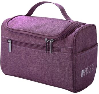 Stijl Mode Dames Oxford Grote Capaciteit Waszak Dame Draagbare Toilettas Reizen Opknoping Organisator Paars