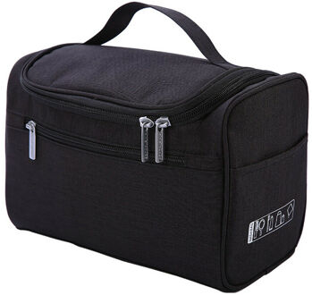 Stijl Mode Dames Oxford Grote Capaciteit Waszak Dame Draagbare Toilettas Reizen Opknoping Organisator zwart