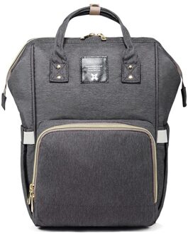 Stijl Mode Luiertas Schouder Multi-Functionele Grote-Volume Mother 'S Mama Bag Baoma Verpleging Rugzak vrouwen donker grijs