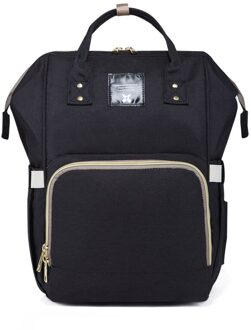 Stijl Mode Luiertas Schouder Multi-Functionele Grote-Volume Mother 'S Mama Bag Baoma Verpleging Rugzak vrouwen zwart en wit met patroon