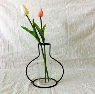 Stijl Retro Ijzer Lijn Bloemen Vaas Metal Plant Houder Moderne Effen Home Decor Nordic Stijlen Ijzeren Vaas