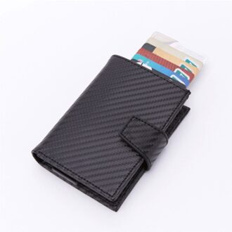 Stijl RFID Kaarthouder En Minimalistische Portemonnee Metal Mannen Vrouwen Enkele Doos Aluminium Blokkeren Houder voor Kaarten bruinen Qian zwart