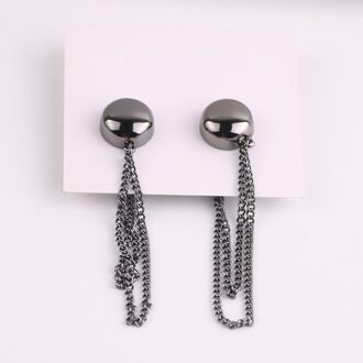 Stijl Sterke Magnetische Moslim Sjaal Gesp Zonder Trace Met Ketting helder zwart