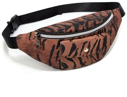 Stijl Taille Tas Vrouwelijke Riem Borst Handtas Unisex Fanny Pack Dames Taille Pack Belly Tassen Portemonnee Bruin