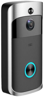 Stijl V5 Cloud Storage Visuele Deurbel No-Wire Wifi Remote Voice Intercom Monitoring Binnenlandse Gebruik Intelligente Deurbel zilver zwart