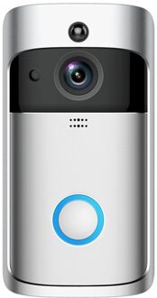Stijl V5 Cloud Storage Visuele Deurbel No-Wire Wifi Remote Voice Intercom Monitoring Binnenlandse Gebruik Intelligente Deurbel zilver