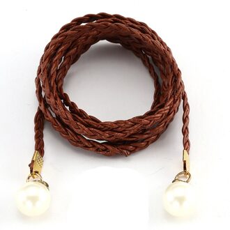Stijl Zoete Riem Vrouwen Vintage Riem Stijl Snoep Kleuren Hennep Touw Gevlochten Riem Vrouwelijke Riem Voor Jurk bruin