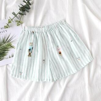 Stijl Zomer Casual Slapen Shorts Losse Thuis Korte Vrouwen Fitness Shorts Solid Katoen Shorts Maat M L xl groen / Xl