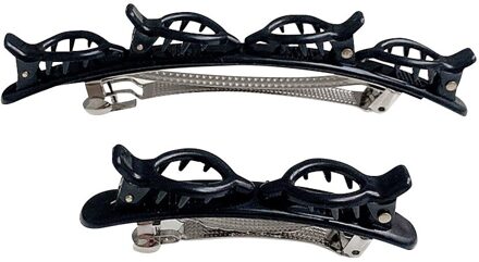 Stijl Zwart Braider Haar Clip Burst Pin Kapsel Brengen Haar Hoepel Wisp Air Weave Hoofd Hoepel Styling Tool two clip zwart