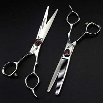 Stijlen Red Eye Skull Haar Schaar 440C Haar Stylist Professionele Kappers Gereedschap 6 Inch Kappers Schaar reeks