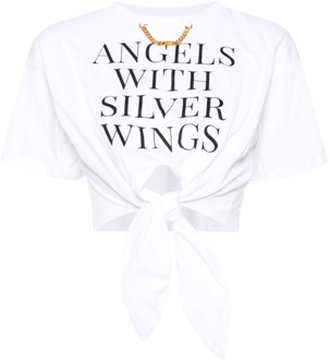 Stijlolle T-shirts en Polos Elisabetta Franchi , White , Dames - L,M,S