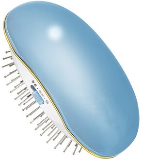 Stijltang Borstel Draadloze Usb Opladen Baard Stijltang Styler Kam Hair Iron Mch Verwarming Borstels Baard Borstel blauw
