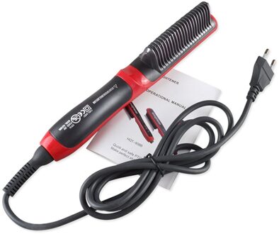 Stijltang Duurzame Elektrische Steil Haar Kam Borstel Lcd Verwarmd Keramische Haar Rechttrekken Borstel Eu/Us Plug