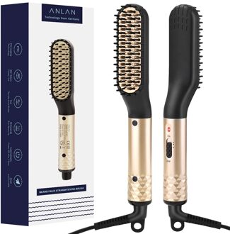 Stijltang Kam Duurzaam Rechte Elektrische Haar Kam Borstel Lcd Verwarmd Keramische Haar Rechttrekken Borstel Elektrische Borstel doorzichtig