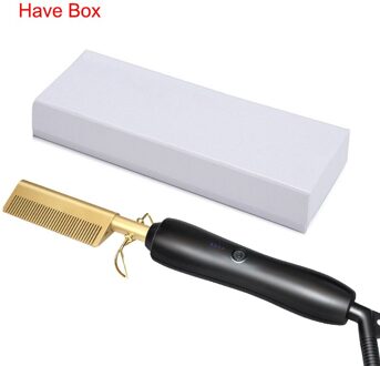 Stijltang Strijkijzers Stijltangen Borstel Kam Haar Steil Styler Titanium Legering Krultang Stijltang Iron Kam met doos / UK