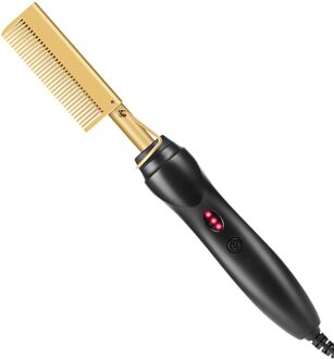 Stijltang Strijkijzers Stijltangen Borstel Verwarming Kam Haar Curler Kam Haar Steil Styler Corrugation Krultang ons aansluiten