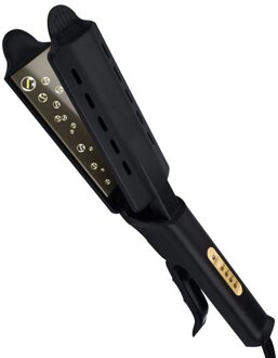 Stijltang Vier Versnelling Temperatuur Haar Verbreden Panel Rechttrekken Clip Keramische Toermalijn Lonic Flat Iron Stijltang EU