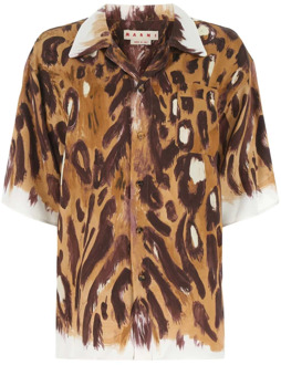 Stijlvol en Comfortabel Overhemd Marni , Brown , Dames - XS
